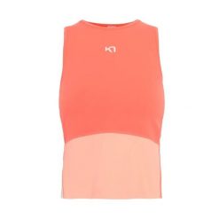 Damski tank top Kari Traa Linnea. Brązowe topy damskie Kari Traa, bez wzorów, sportowe, bez kołnierzyka, bez ramiączek. Za 270.00 zł.
