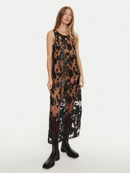 Munthe Sukienka koktajlowa Trizzy 243130824326 Czarny Regular Fit. Czarne sukienki damskie Munthe, bez wzorów, z syntetyku, wizytowe, bez kołnierzyka, bez ramiączek. Za 1,029.00 zł.