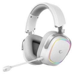 RAMPAGE SŁUCHAWKI BEZPRZEWODOWE NAUSZNE RETSU BT 2.4G RGB WHITE. Białe słuchawki bezprzewodowe Rampage. Za 202.99 zł.
