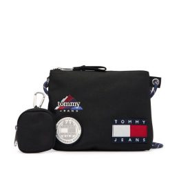Saszetka Tommy Jeans. Czarne saszetki i nerki męskie Tommy Jeans, bez wzorów, z jeansu. Za 249.99 zł.