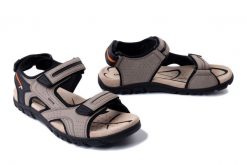 GEOX U S.STRADA D U8224D 000EK C5004 sand, sandały męskie. Brązowe sandały męskie Geox, na lato, bez wzorów, bez zapięcia. Za 359.90 zł.