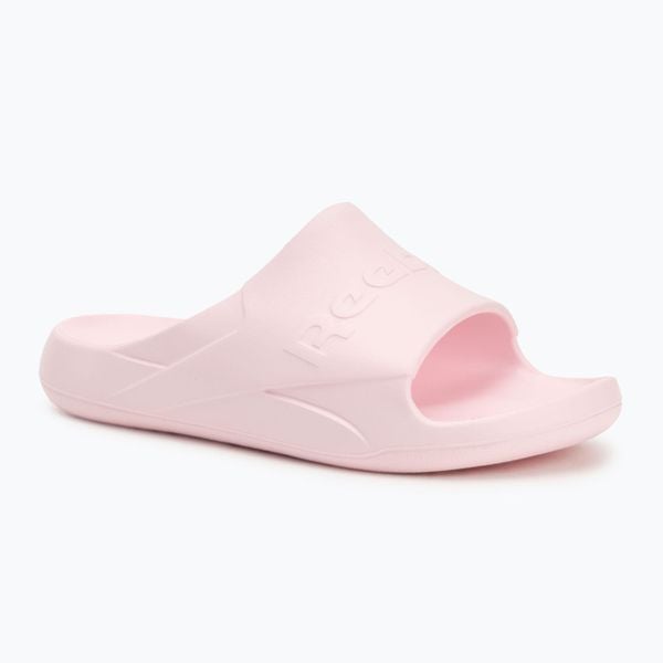 Klapki damskie Reebok Clean. Czerwone klapki damskie Reebok, bez wzorów, z gumy, wakacyjne, bez obcasa, bez zapięcia. Za 83.99 zł.