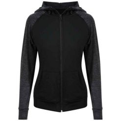 Damska Bluza Z Kapturem Z Kontrastowym Zamkiem Błyskawicznym. Brązowe bluzy damskie JUST COOL, l, bez wzorów, bez ramiączek, z kapturem. Za 158.99 zł.