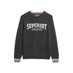 Sweter damski Superdry Slouchy Intarsia. Szare swetry nierozpinane damskie Superdry, na zimę, bez wzorów, vintage, bez kołnierzyka, bez ramiączek. Za 347.00 zł.