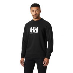 Bluza Helly Hansen Logo. Czarne bluzy męskie Helly Hansen, m, bez wzorów, sportowe, bez ramiączek, bez kaptura. Za 333.50 zł.