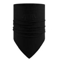 Komin na szyję dla dorosłych Mountain Bandana. Czarne szaliki męskie Buff, bez wzorów, z elastanu. Za 149.99 zł.