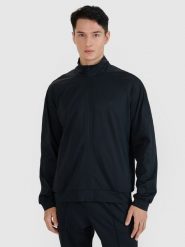 4F Bluza treningowa rozpinana bez kaptura męska - czarna XXL. Czarne bluzy sportowe męskie 4F, m, bez wzorów, z dzianiny, bez kaptura, do biegania. W wyprzedaży za 169.99 zł.