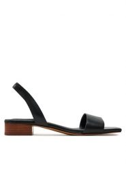 Aldo Sandały Dorenna 13578728 Czarny. Czarne sandały damskie Aldo, bez wzorów, ze skóry, bez obcasa, na płaskiej podeszwie, bez zapięcia. Za 209.99 zł.