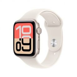 Zegarek Apple Watch SE 3 (2025) GPS 44mm Aluminiowa koperta Starlight z paskiem sportowym M/L - Starlight. Zegarki smartwatch Apple, bez wzorów. Za 1,572.99 zł.
