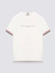 Koszulka męska z kontrastowym wykoŅczeniem biała Bortor 100. Białe t-shirty męskie BIG STAR, l, bez wzorów, z bawełny, bez kołnierzyka, bez ramiączek. Za 99.99 zł.