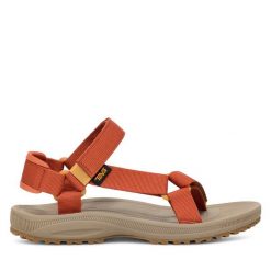 Sandały Teva. Brązowe sandały damskie Teva, bez wzorów, bez obcasa, bez zapięcia. Za 189.99 zł.