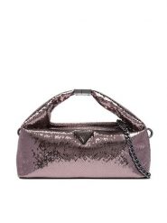Guess Torebka Jewels Mini HWKM22 48740 Srebrny. Szare torebki do ręki damskie Guess, z aplikacjami, ze skóry, bez dodatków. Za 544.99 zł.