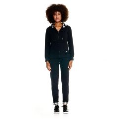 Bluza z kaptur na co dzień na siłownię. Czarne bluzy damskie LEONE 1947 APPAREL, bez wzorów, z bawełny, sportowe, bez ramiączek, bez kaptura. W wyprzedaży za 218.92 zł.