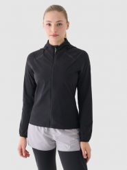 4F Kurtka do biegania Ultralight damska - czarna M. Czarne kurtki sportowe damskie 4F, m, bez wzorów, z dzianiny, bez ramiączek, z kapturem, do biegania. Za 269.99 zł.