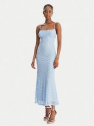 Bardot Sukienka letnia Adoni 57998DB1 Błękitny Slim Fit. Niebieskie sukienki damskie Bardot, na lato, bez wzorów, z syntetyku, bez kołnierzyka, bez ramiączek. Za 529.99 zł.