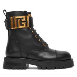 Botki Balmain. Czarne botki damskie Balmain, bez wzorów, bez obcasa, na płaskiej podeszwie, bez zapięcia. Za 5,549.00 zł.