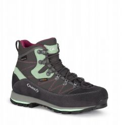 Buty trekkingowe damskie AKU Trekker Lite III GTX - grey/aquamarine. Szare obuwie trekkingowe damskie HASBY, bez zapięcia. Za 787.99 zł.