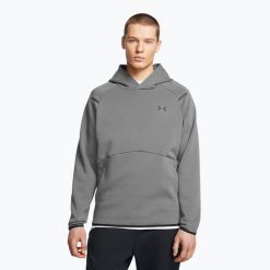 Bluza Under Armour Unstoppable Fleece Jgr. Szare bluzy męskie Under Armour, bez wzorów, sportowe, bez ramiączek, bez kaptura. Za 269.99 zł.