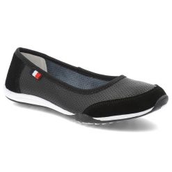 Czarne Baleriny Filippo Wygodne Wsuwane Obuwie Damskie. Czarne balerinki damskie Filippo, z aplikacjami, ze skóry, eleganckie, bez obcasa, bez zapięcia. Za 139.00 zł.