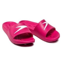 Klapki basenowe unisex speedo Slides one piece. Białe klapki damskie Speedo, bez wzorów, sportowe, bez obcasa, bez zapięcia. Za 73.99 zł.