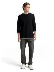 Tom Tailor Denim koszula z długim rękawem Mężczyźni Bawełna czarny, M. Czarne koszule męskie TOM TAILOR DENIM, m, bez wzorów, z bawełny, bez kołnierzyka, bez ramiączek. Za 199.95 zł.