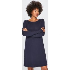 Vero Moda - Sukienka. Niebieskie sukienki damskie Vero Moda, na co dzień, m, bez wzorów, z dzianiny, casualowe, bez kołnierzyka, bez ramiączek, maxi, proste. W wyprzedaży za 89.90 zł.