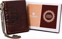 Peterson Skórzany portfel męski na zamek Peterson NoSize. Portfele męskie Peterson, bez wzorów. Za 178.95 zł.