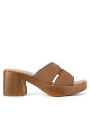 Lasocki Klapki WI16-MIKS-01 Brązowy. Brązowe klapki damskie Lasocki, bez wzorów, ze skóry, bez obcasa, bez zapięcia. Za 169.99 zł.