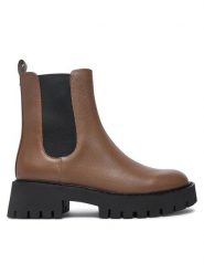 MICHAEL Michael Kors Sztyblety Asher 40F4ASFE5L Brązowy. Brązowe botki damskie MICHAEL Michael Kors, bez wzorów, ze skóry, bez obcasa, na płaskiej podeszwie, bez zapięcia. Za 1,019.00 zł.