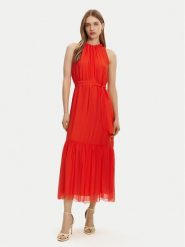 Haveone Sukienka letnia AFF-N004 Pomarańczowy Loose Fit. Brązowe sukienki damskie Haveone, na lato, s, bez wzorów, z wiskozy, bez kołnierzyka, bez ramiączek. Za 319.99 zł.