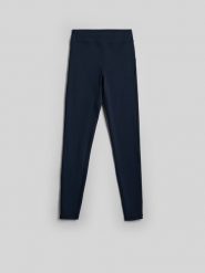 4F Legginsy dzianinowe damskie - granatowe XS. Niebieskie legginsy damskie 4F, bez wzorów, z dzianiny. Za 129.99 zł.
