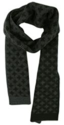 Szalik Czarno-Szary w Gwiazdki, Jesienno-Zimowy, Dwustronny, Męski, Ciepły -EM Men's Accessorie. Szare szaliki męskie Em men's accessories, bez wzorów, z materiału. Za 69.99 zł.