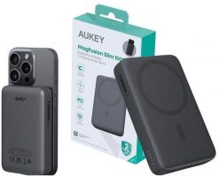 AUKEY PB-MS04 Gray Qi2 PowerBank | 10000mAh | 20W | MagSafe PD. Szare powerbanki Aukey. Za 144.83 zł.