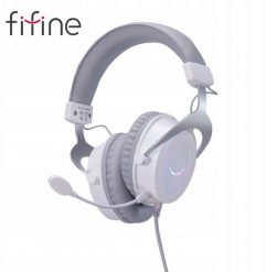 Słuchawki gamingowe FIFINE H3W AmpliGame RGB z mikrogonem studyjne nauszne. Słuchawki nauszne Fifine. Za 178.34 zł.