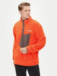 Adidas Polar Terrex XPLORIC IM7424 Pomarańczowy Regular Fit. Brązowe bluzy sportowe męskie Adidas, m, bez wzorów, z polaru, bez kaptura. Za 419.99 zł.