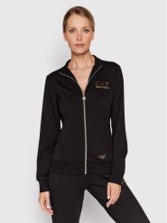 EA7 Emporio Armani Bluza 8NTM43 TJ9RZ 1200 Czarny Regular Fit. Czarne bluzy damskie EA7 Emporio Armani, xs, bez wzorów, z syntetyku, bez ramiączek, bez kaptura. Za 489.99 zł.