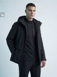 Wodoodporna kurtka SNSY PERFORMANCE - czarny. Czarne kurtki sportowe męskie Sinsay, l, bez wzorów, bez kaptura, trekkingowe. Za 149.99 zł.