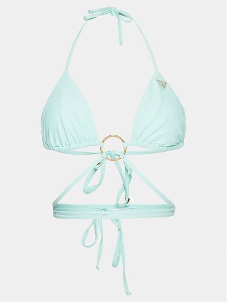 Guess Góra od bikini E4GJ45 MC04R Błękitny. Niebieskie bikini Guess, z aplikacjami, z syntetyku. Za 136.99 zł.