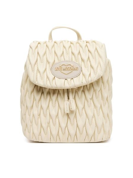 LOVE MOSCHINO Plecak JC4015PP1NLH0110 Beżowy. Brązowe plecaki damskie Love Moschino, bez wzorów, ze skóry. Za 529.99 zł.