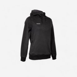 Bluza do hokeja na trawie damska Korok FH500. Czarne bluzy damskie KOROK, l, bez wzorów, z bawełny, bez ramiączek, z kapturem. Za 79.99 zł.