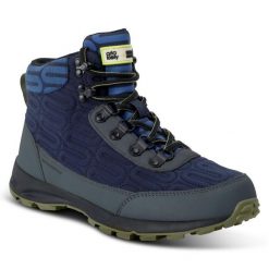 Buty trekkingowe z nadrukiem dla kobiet Regatta Orla Kiely. Niebieskie obuwie trekkingowe damskie Regatta, z gumy, bez zapięcia. Za 392.00 zł.