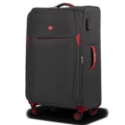 Walizka miękka duża DIPPER Wings 28" GREY. Szare walizki damskie Wings, bez wzorów, z materiału, duże. Za 289.90 zł.