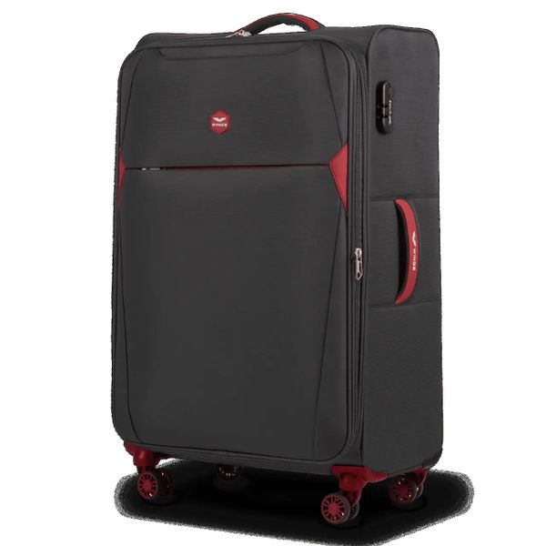Walizka miękka duża DIPPER Wings 28" GREY. Szare walizki damskie Wings, bez wzorów, z materiału, duże. Za 289.90 zł.
