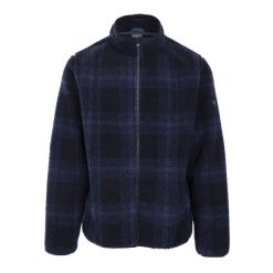 Męski Polar W Kratę Epperstone AT400. Niebieskie bluzy sportowe męskie Trespass, na zimę, l, bez wzorów, z polaru, bez kaptura, trekkingowe. Za 201.99 zł.