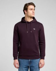 MESKA BLUZA LEE PLAIN HOODIE DEEP WINE 112371837. Bluzy męskie Lee, l, bez wzorów, bez ramiączek, z kapturem. Za 189.99 zł.