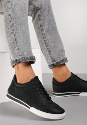 Czarne Sneakersy Turning Away. Czarne obuwie sportowe damskie Renee, bez wzorów, bez zapięcia. Za 79.99 zł.