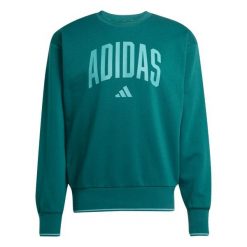Bluza adidas Collegiate. Zielone bluzy męskie Adidas, uniwersalny, bez wzorów, z dresówki, sportowe, bez ramiączek, bez kaptura. Za 200.99 zł.