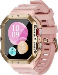 Smartwatch Rubicon Zegarek SMARTWATCH Rubicon RNCF28 różowy. Czerwone zegarki smartwatch Rubicon, bez wzorów. Za 169.00 zł.