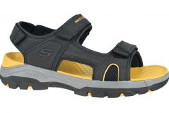 Sandały SKECHERS TRESMEN - HIRANO Czarny. Czarne sandały męskie Skechers, bez wzorów, z materiału, bez zapięcia. Za 243.99 zł.