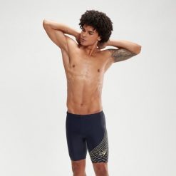 Jammery kąpielowe męskie Speedo Medley Logo Jammer. Czarne kąpielówki męskie Speedo, m, bez wzorów. Za 292.59 zł.